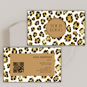 Cartão De Visita Código QR de Logotipo Personalizado com Impressão 