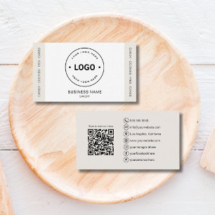 Cartão De Visita Código QR de Logotipo Personalizado de Padaria