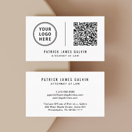Cartão De Visita Código QR de Logotipo Profissional