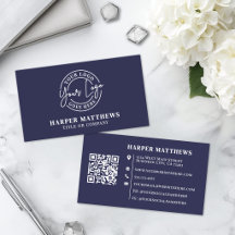 Código QR de Logotipo Profissional Minimalista Azu