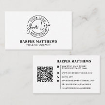 Código QR de Logotipo Profissional Minimalista Mod