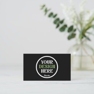 Cartão De Visita Código QR de Marca Comercial Preta Personalizada