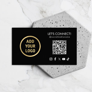 Cartão De Visita Código QR de mídia social Adicionar seu logotipo p