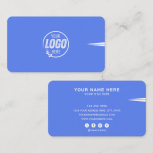 Cartão De Visita Código QR de Mídia Social com Logotipo Personaliza