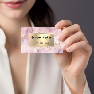 Cartão De Visita Código QR de Mídia Social Glitter Moderno Dourado