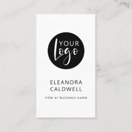 Cartão De Visita Código QR de mídia social Logotipo branco minimali