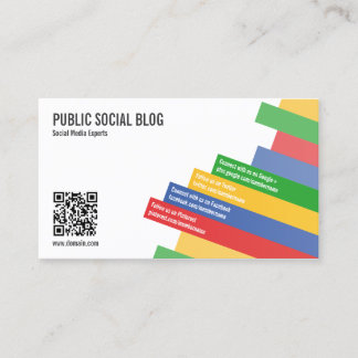 Cartão De Visita Código QR de Mídia Social Moderna