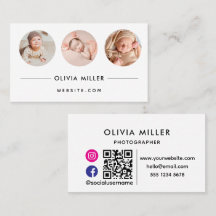 Código QR de Mídia Social Moderna | Retrato Minima