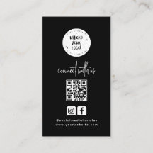 Código Qr de Mídia Social Negra Minimalista Exclus