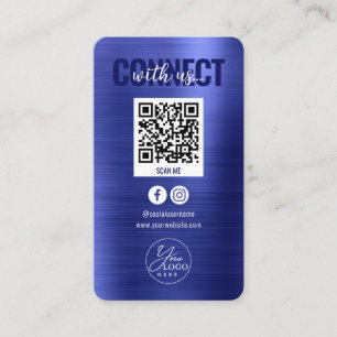Cartão De Visita Código QR de mídia social nos Estados Unidos - Azu