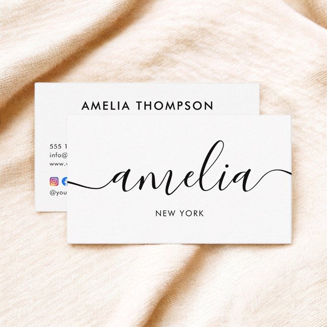 Cartão De Visita Código QR de Mídia Social Raiz Branco (Criador carregado)