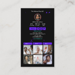 Cartão De Visita Código QR de Mídia Social Violeta TikTok