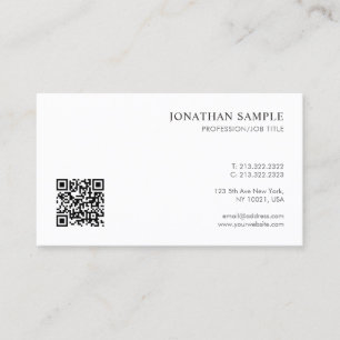 Cartão De Visita Código QR de Modelo de Design de  elegante moderno