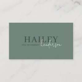 Cartão De Visita Código QR de Na moda Verde Florestal