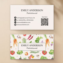 Código QR de Padrão de Legumes Colorido Aquarela