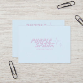 Cartão De Visita Código QR de Pequenas Empresas Roxo Azul