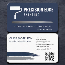 Cartão De Visita Código QR de Pintor Profissional