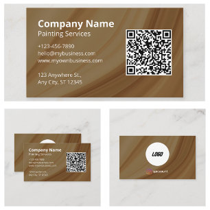 Cartão De Visita Código QR de Pintor Profissional