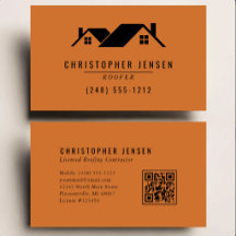 Código QR de Telhados Negócios de Telhados Laranja