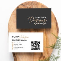 Código QR de Tipografia de Script Elegante Preto M