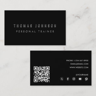 Cartão De Visita Código QR de Treinamento Físico Personalizado Mode