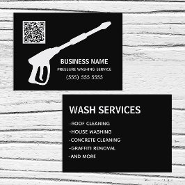 Cartão De Visita Código QR de Wash de Energia de Carro e Casa