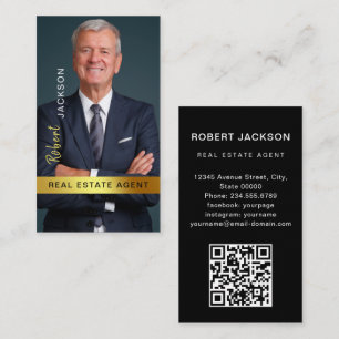 Cartão De Visita Código QR do agente imobiliário do Realtor