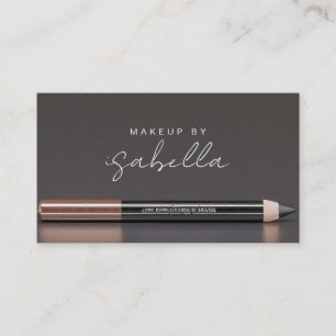 Cartão De Visita Código QR do Artista de Maquiagem de Foto Moderna