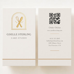 Cartão De Visita Código QR do Cake Studio