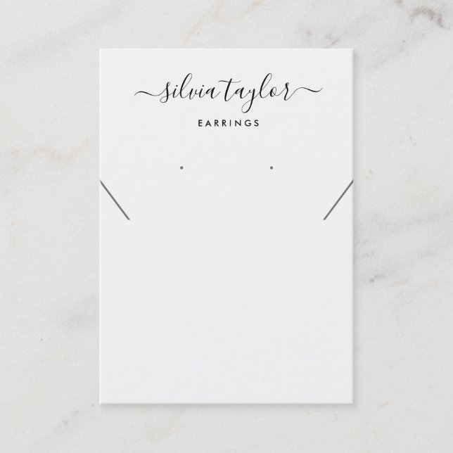 Cartão De Visita Código QR do colar do colar mínimo simples (Frente)