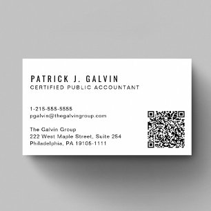 Cartão De Visita Código QR do Contador CPA