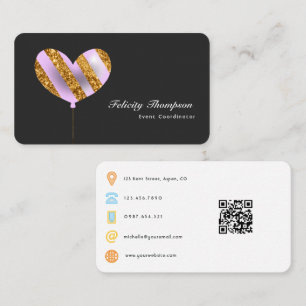 Cartão De Visita Código QR do Coordenador de Eventos