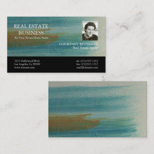 Cartão De Visita Código QR do Corretor de Imóveis de Arte Abstrata 