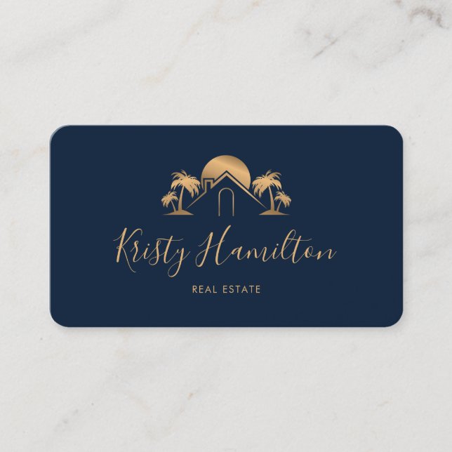 Cartão De Visita código QR do corretor imobiliário costeiro profiss (Frente)