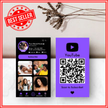 Código QR do Criador de Vlogues Influenciador Roxo