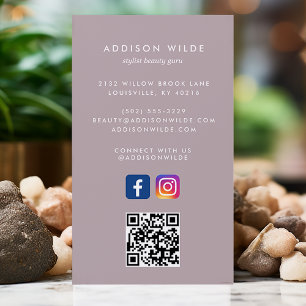 Cartão De Visita Código QR do Instagram Facebook Mídia Social Lavan