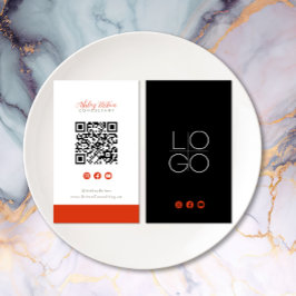 Cartão De Visita Código QR do Instagram Facebook YouTube para Mídia