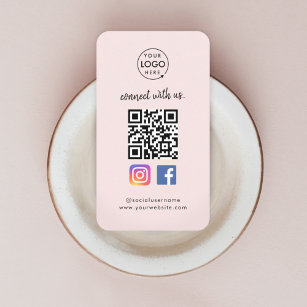 Cartão De Visita Código QR do Instagram no Facebook   Mídia social 