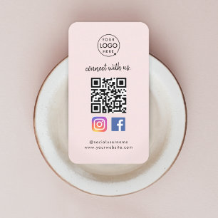 Cartão De Visita Código QR do Instagram no Facebook Mídia social
