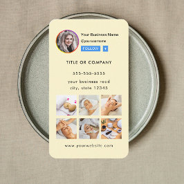 Cartão De Visita Código Qr do Instagram Professional Photo Siga-Me