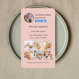 Cartão De Visita Código Qr do Instagram Professional Photo Siga-Me