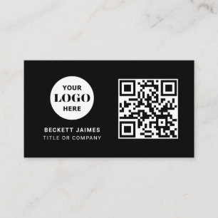 Cartão De Visita Código QR do logotipo comercial