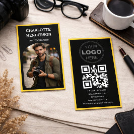 Cartão De Visita Código QR do Logotipo da Análise de Negócios Perso