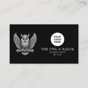 Cartão De Visita Código Qr do Logotipo da Barbearia Profissional Co