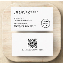 Cartão De Visita Código QR do Logotipo da Empresa Funcionário