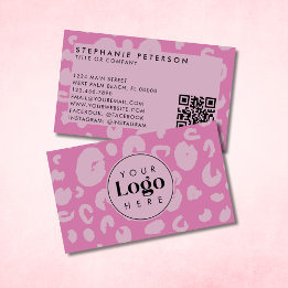 Cartão De Visita Código QR do Logotipo da Empresa Personalizado com