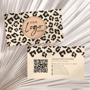 Cartão De Visita Código QR do logotipo da empresa personalizado do