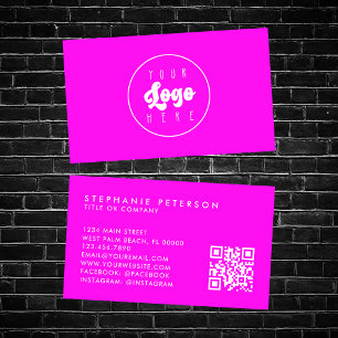 Cartão De Visita Código QR do Logotipo da Empresa Personalizado em