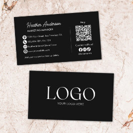 Cartão De Visita Código QR do Logotipo da Empresa Personalizado Mod