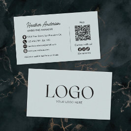 Cartão De Visita Código QR do Logotipo da Empresa Personalizado Mod